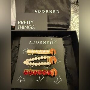 Adorned - Scarlet Garden Adornments (Barrettes) with Lady Bugs - NWT